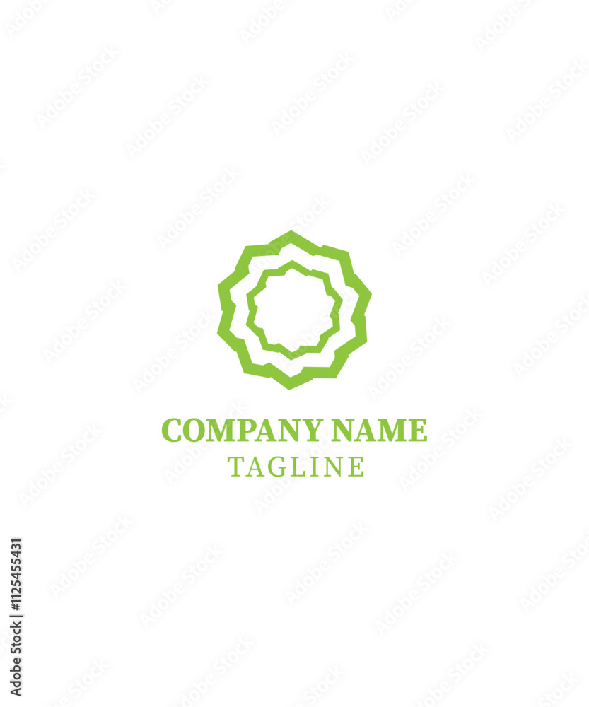Abstract green flower logo ,vector logo template for business company Abstract green flower logo ,vector logo template for business company