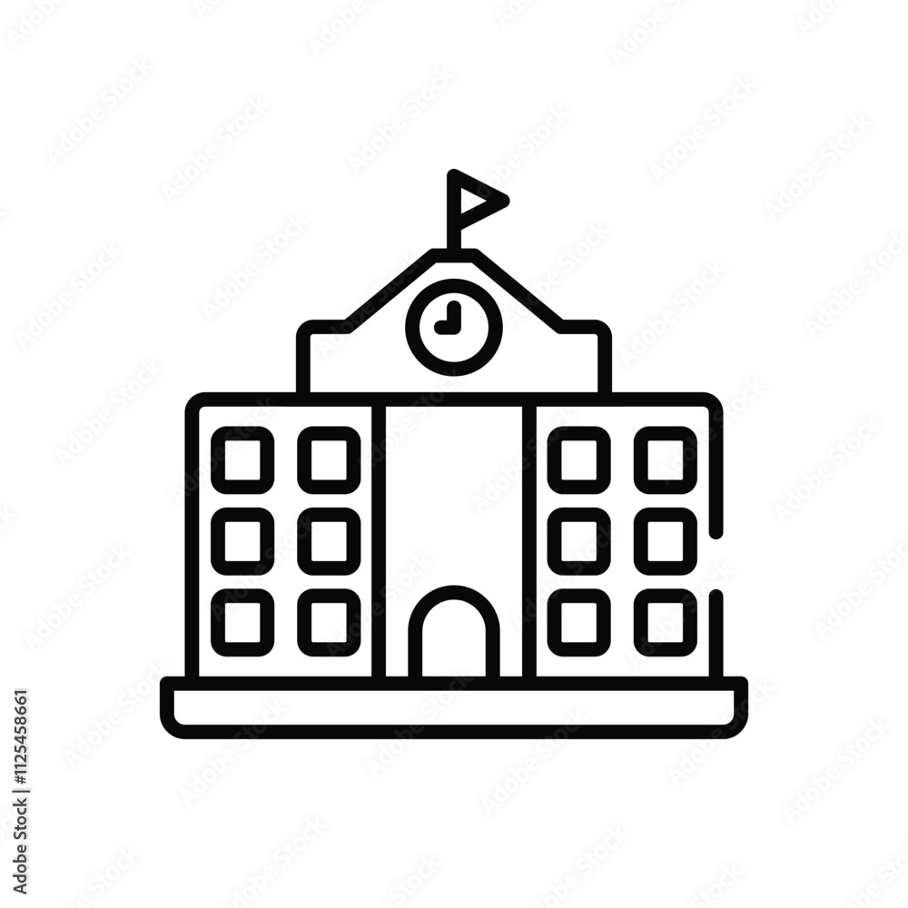 School Building vector icon School Building vector icon