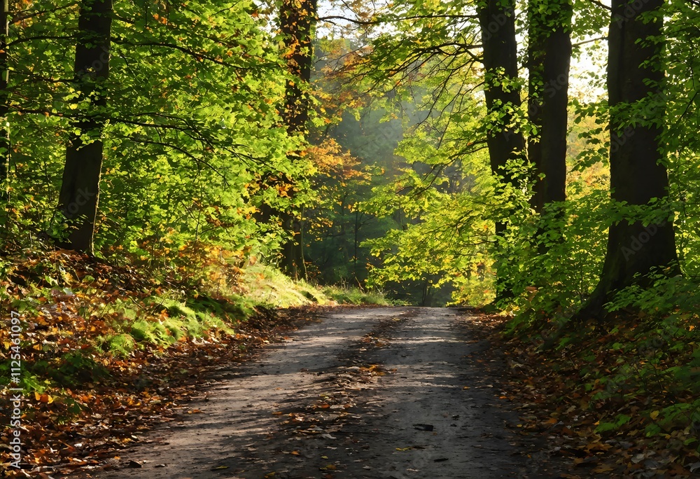 Obraz premium path in autumn forest