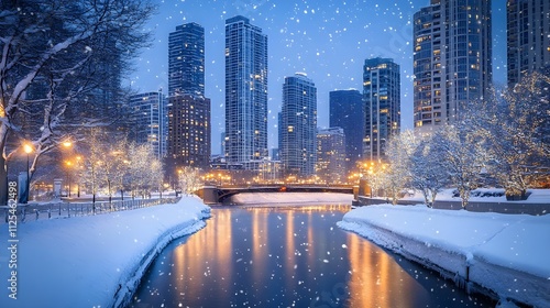 city in winter