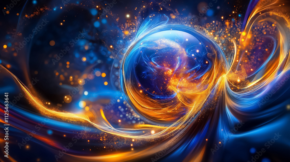 Bright planets align in a romantic cosmic display, casting vivid colors and intricate patterns in the night sky Bright planets align in a romantic cosmic display, casting vivid colors and intricate patterns in the night sky