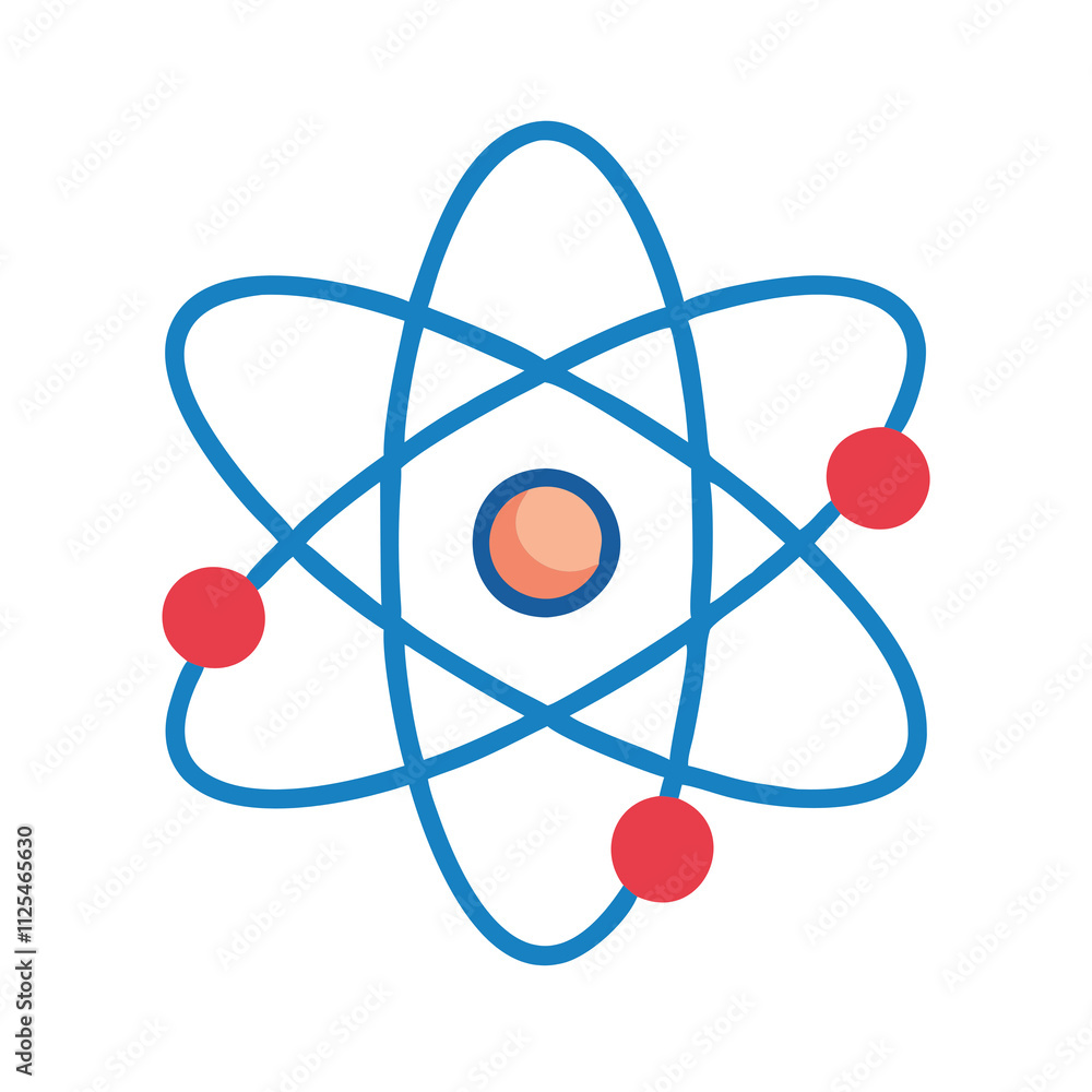 atom icon isolated on white background atom icon isolated on white background