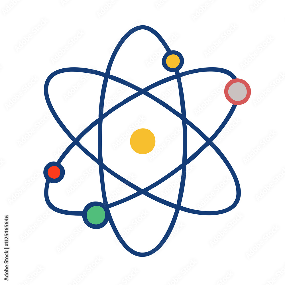 atom icon isolated on white background atom icon isolated on white background