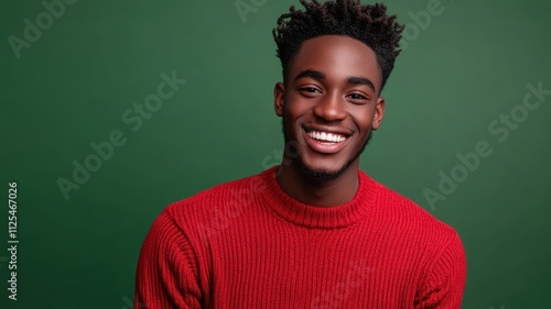 Cheerful young African man ...