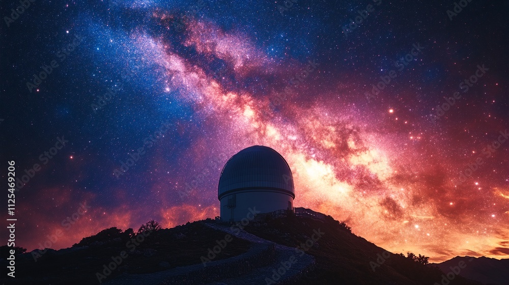 Astronomical observatory capturing breathtaking images of nebulae and galaxies far away. Astronomical observatory capturing breathtaking images of nebulae and galaxies far away.