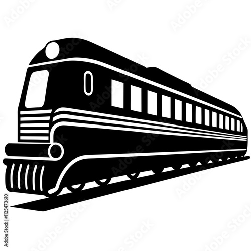 train on the white background