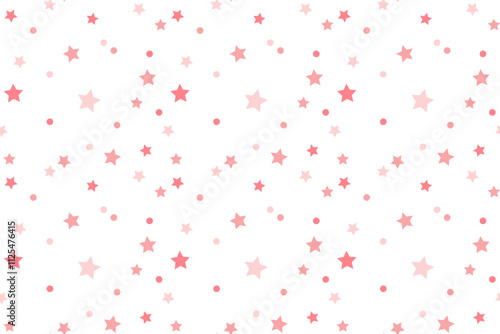 Isolated pink stars Seamless vector pattern for textile wraping papper cards wallpaper for baby girl children Perfect kids fabric Simple Abstract Starry Print Fabric Textile Decoration packaging