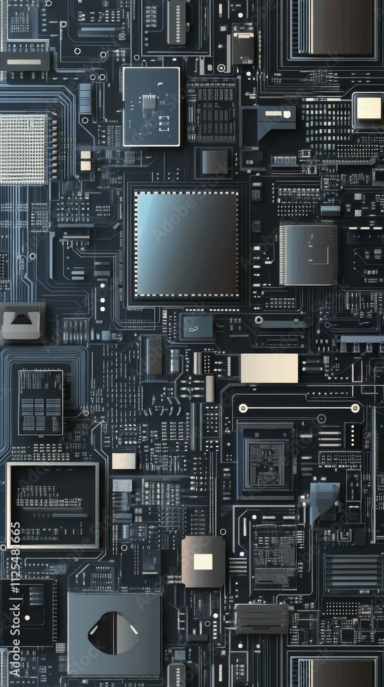 Fototapeta premium Intricate Circuit Board Design