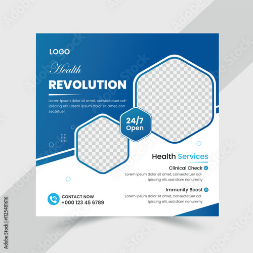 Health Care Medical Social Media Post Design Template