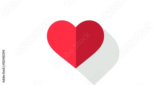 Red heart icon isolated on white background. Like symbol. Modern simple flat favorite sign. Vector illustration.