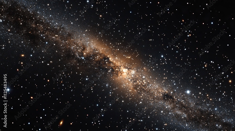 Space scene with stars in the galaxy. Panorama. The universe is filled with stars, nebulae and galaxies. Space scene with stars in the galaxy. Panorama. The universe is filled with stars, nebulae and galaxies.