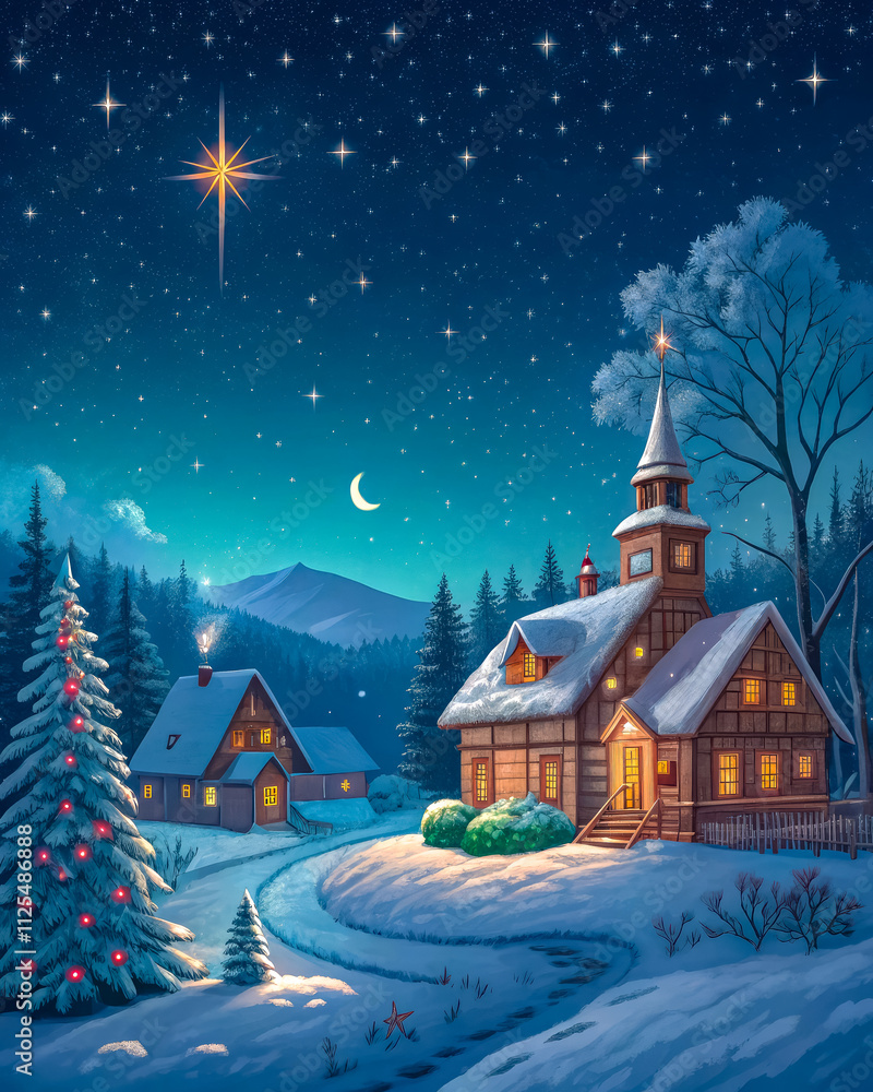 Fototapeta premium la nuit de noël 