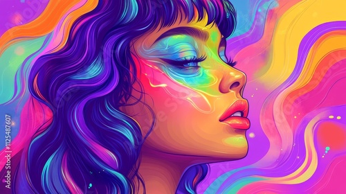 Colorful Abstract Background with Loops and Prisms