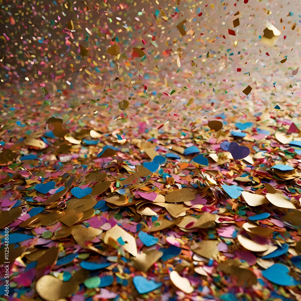 A cascade of colorful confetti floats gracefully through the air, creating a dynamic celebration in motion.
A cascade of colorful confetti floats gracefully through the air, creating a dynamic celebration in motion.