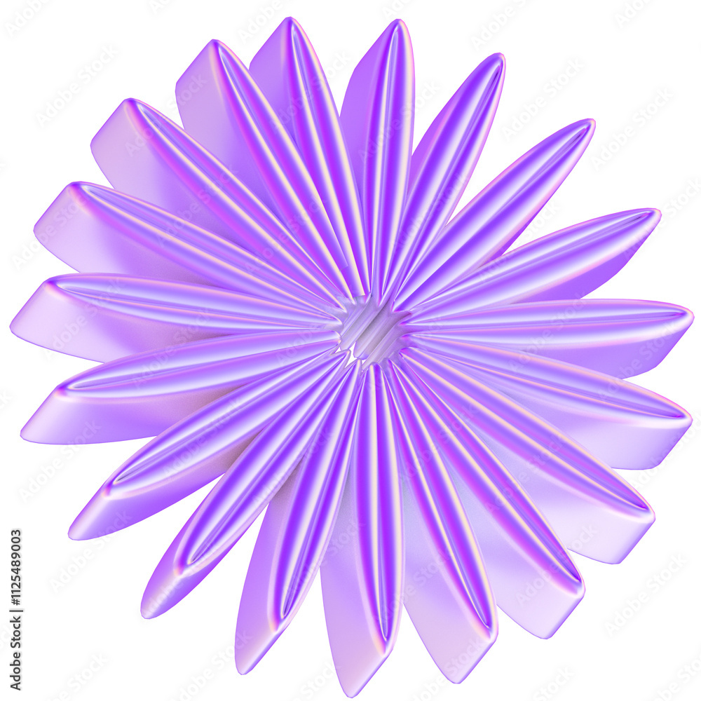 Obraz premium Iridescent Purple Abstract Flower Design
