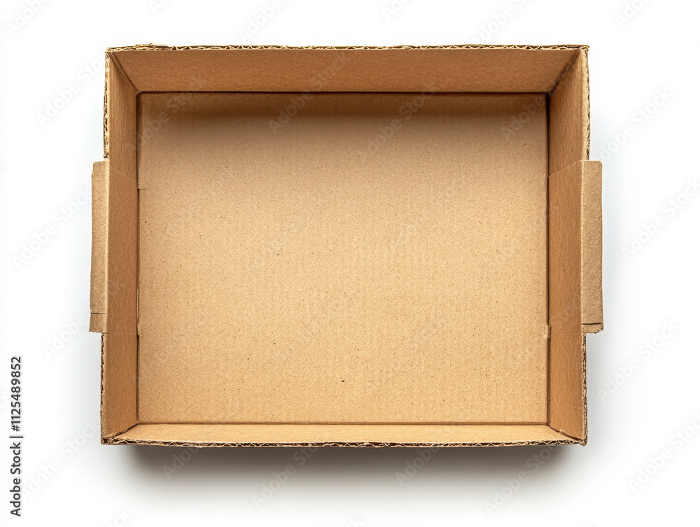 Fototapeta premium Cardboard box ready for use in organizing or shipping items at home or office