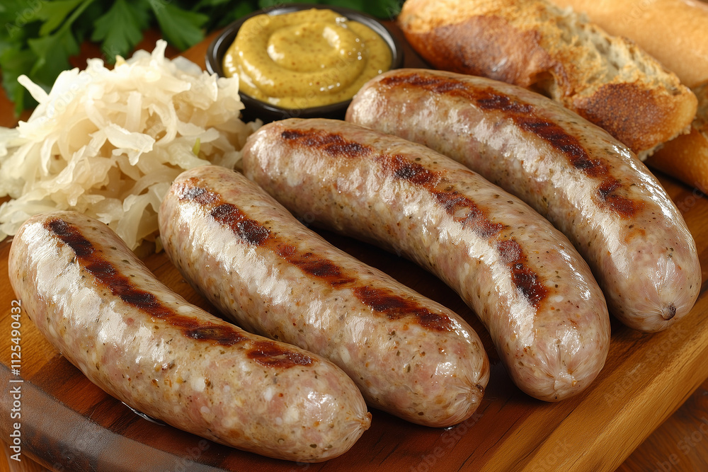 Bratwurst Sausages Platter Bratwurst Sausages Platter