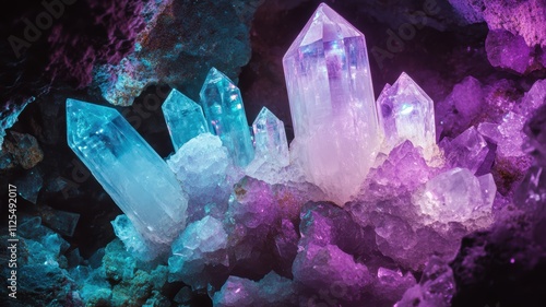 Vibrant crystal formations ...