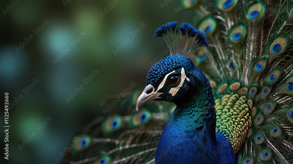 Obraz premium green, blur, fauna, closeup, exotic, birdwatching, feather, wildlife, peacock, blue, green, colorful, beautiful, nature, wild.