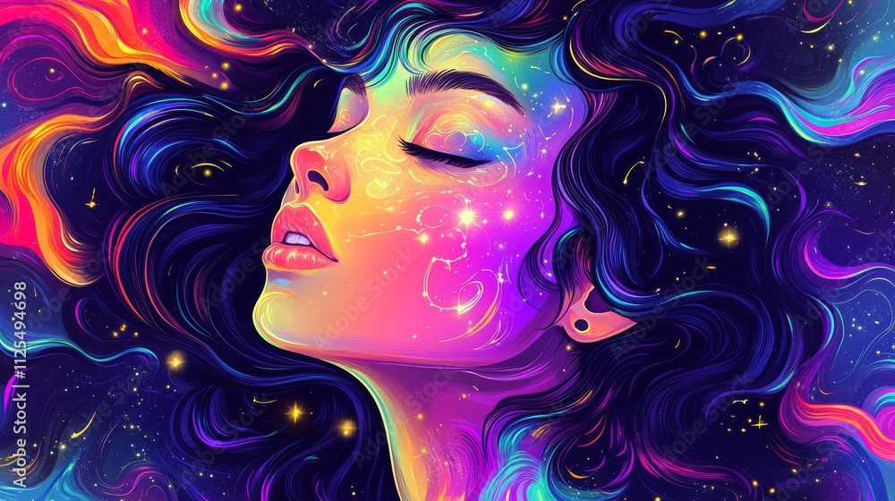 Vibrant Abstract Background with Ripples and Constellations Vibrant Abstract Background with Ripples and Constellations