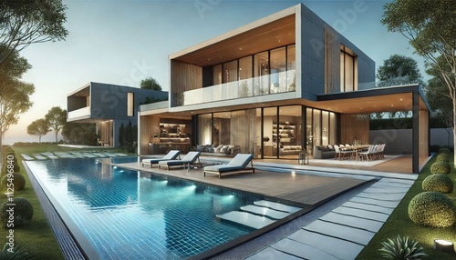 Modern house with pool