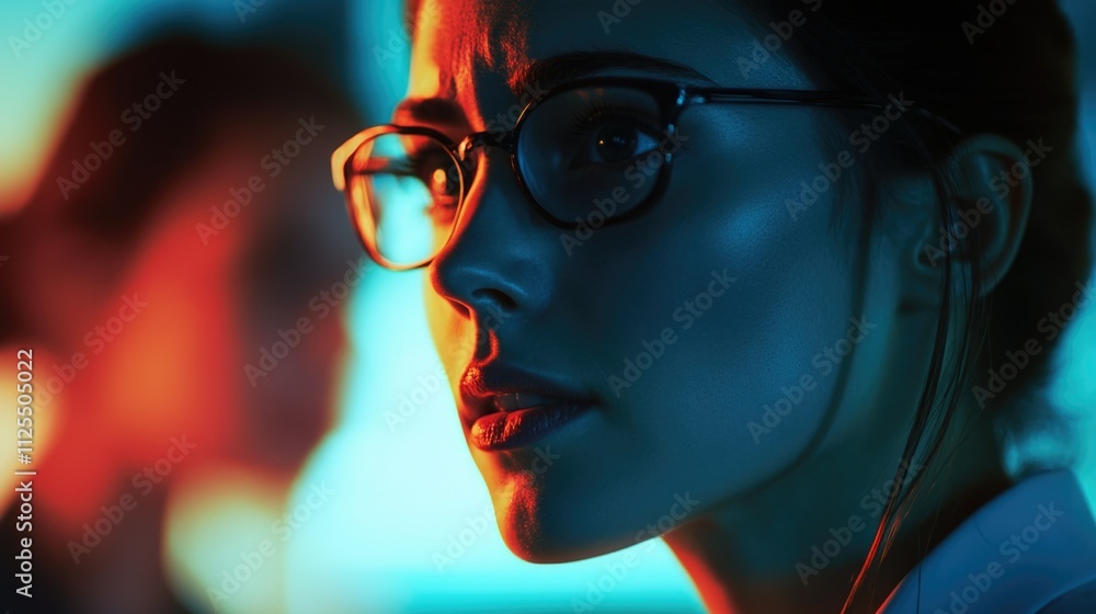 Futuristic Female Character with AI Enhancement Futuristic Female Character with AI Enhancement