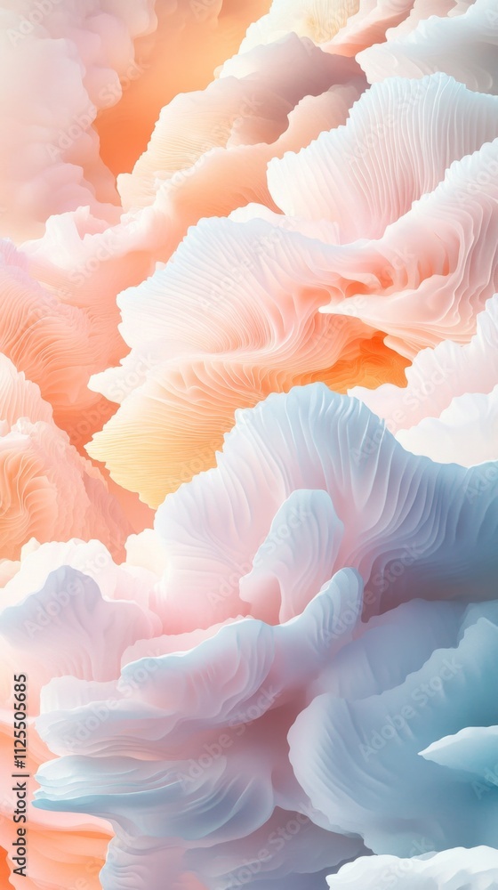 Abstract Floral Cloudscape - Pastel Dreamy Art Abstract Floral Cloudscape - Pastel Dreamy Art
