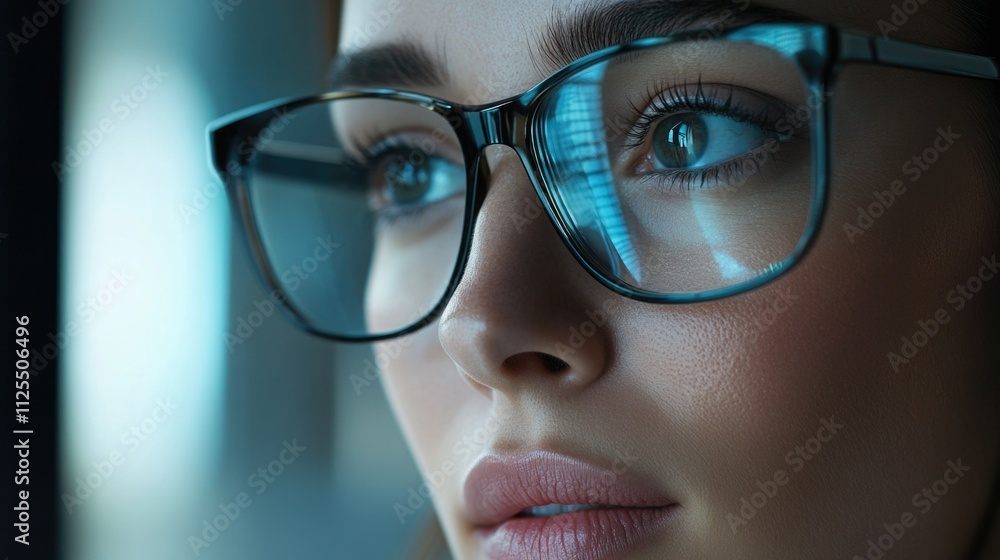 Contemporary Professional Woman with Eyeglasses Contemporary Professional Woman with Eyeglasses