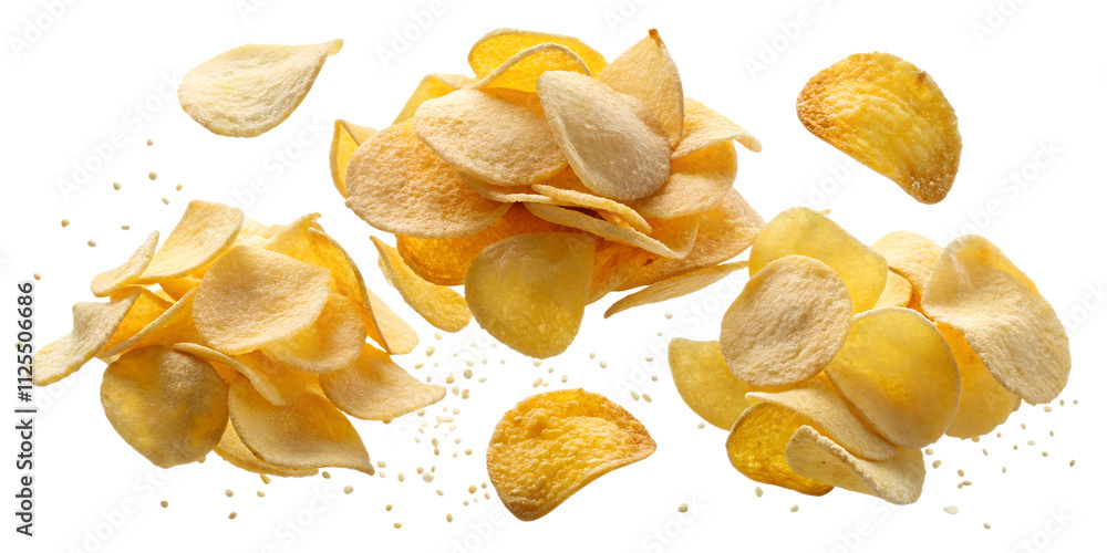 potato chips isolated on white potato chips isolated on white