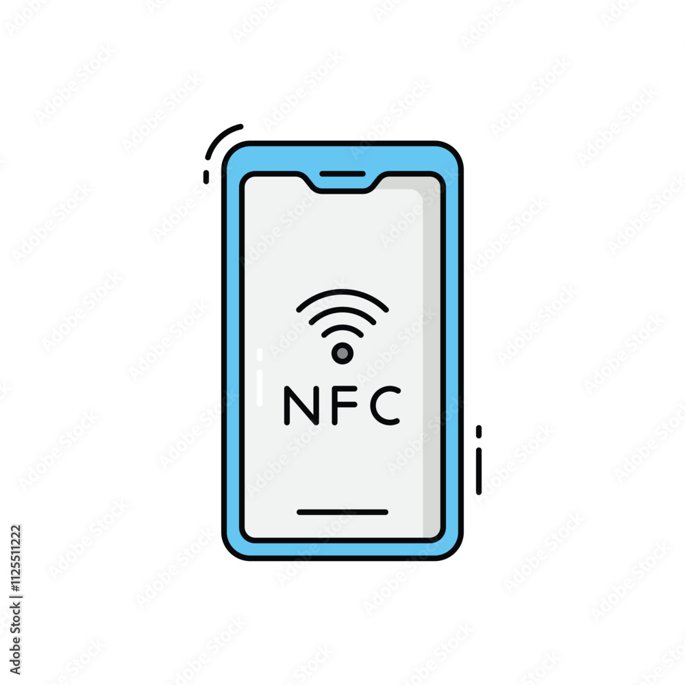 NFC technology vector icon NFC technology vector icon