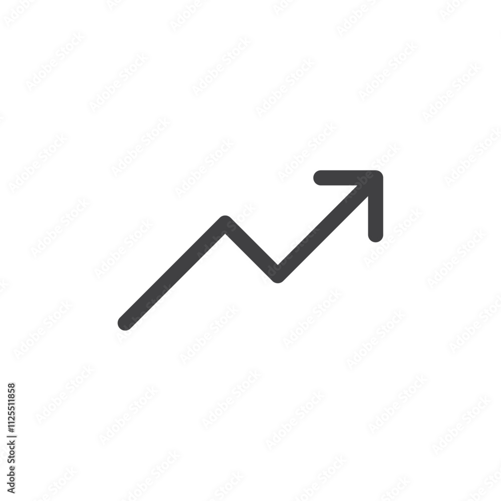 Arrow upward glyph icon Vector logo outline Arrow upward glyph icon Vector logo outline