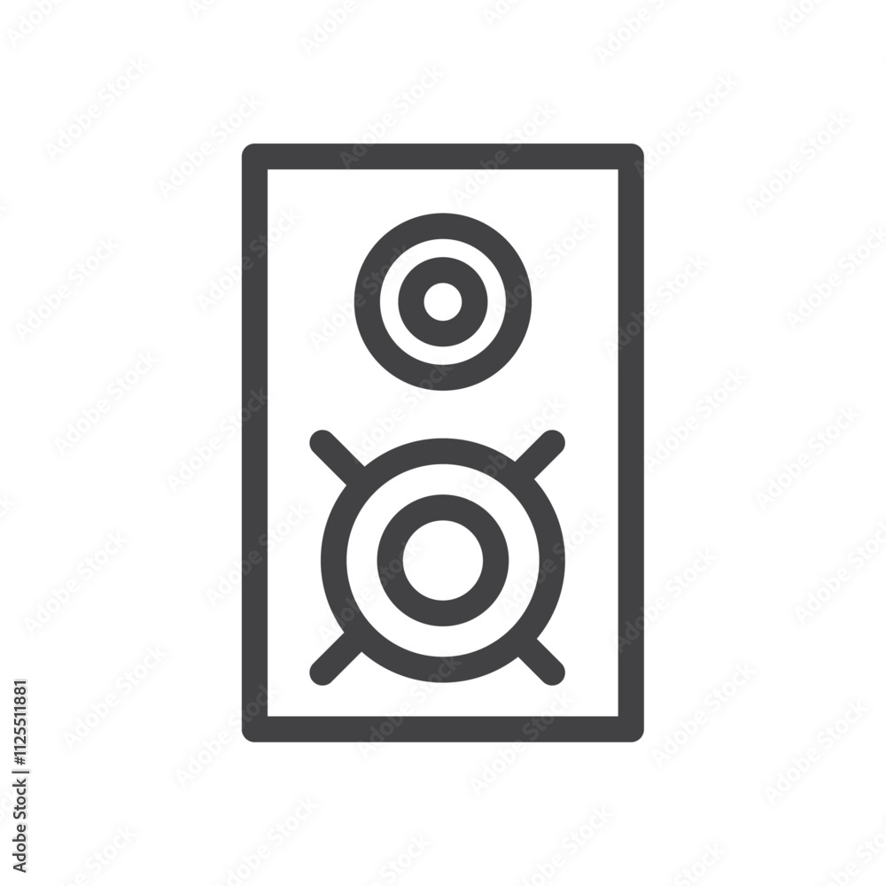 Audio speaker icon Vector logo outline Audio speaker icon Vector logo outline