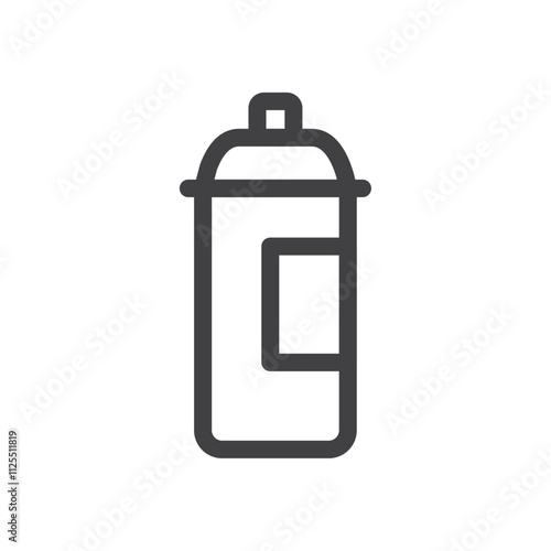 Aerosol spray paint icon Vector logo outline