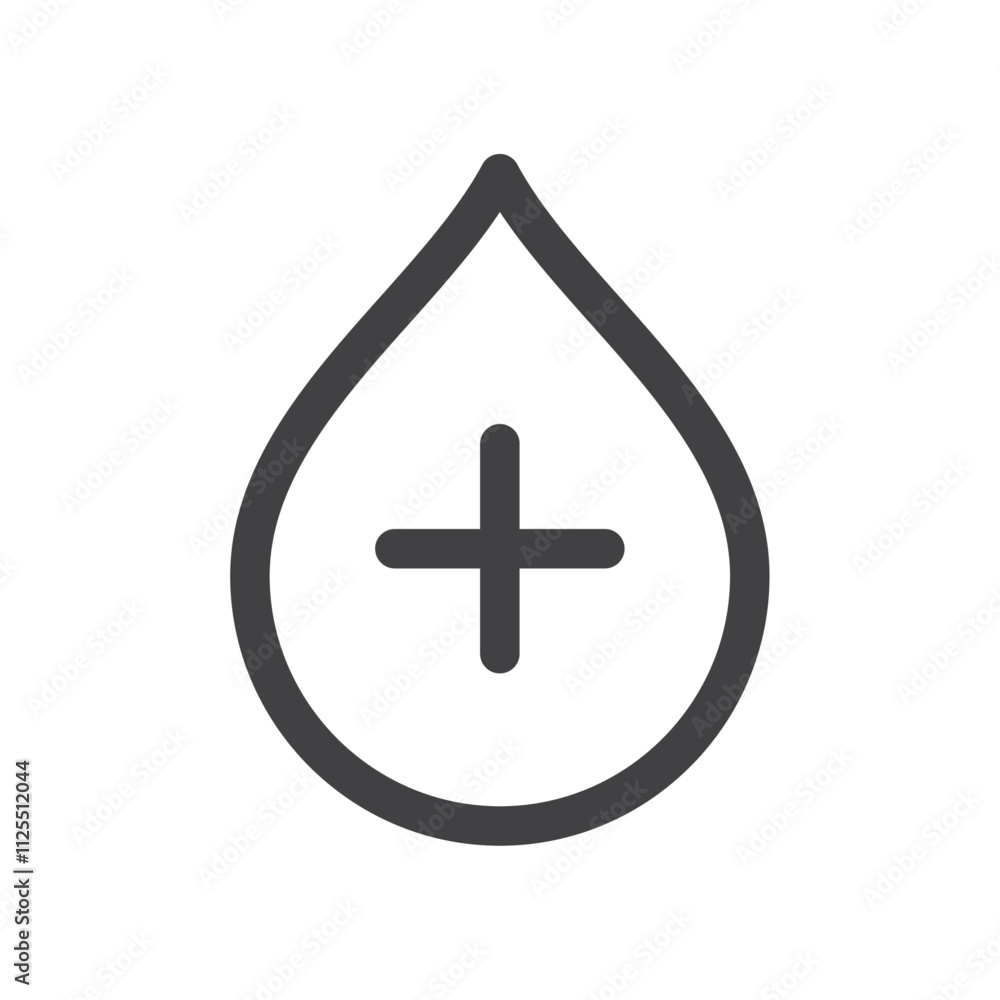 Blood donation icon Vector logo outline Blood donation icon Vector logo outline