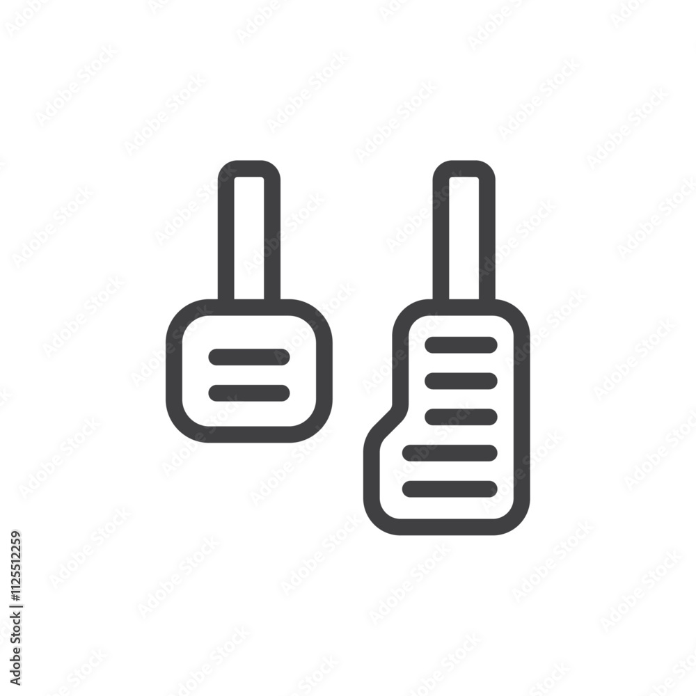 Car pedal icon Vector logo outline Car pedal icon Vector logo outline
