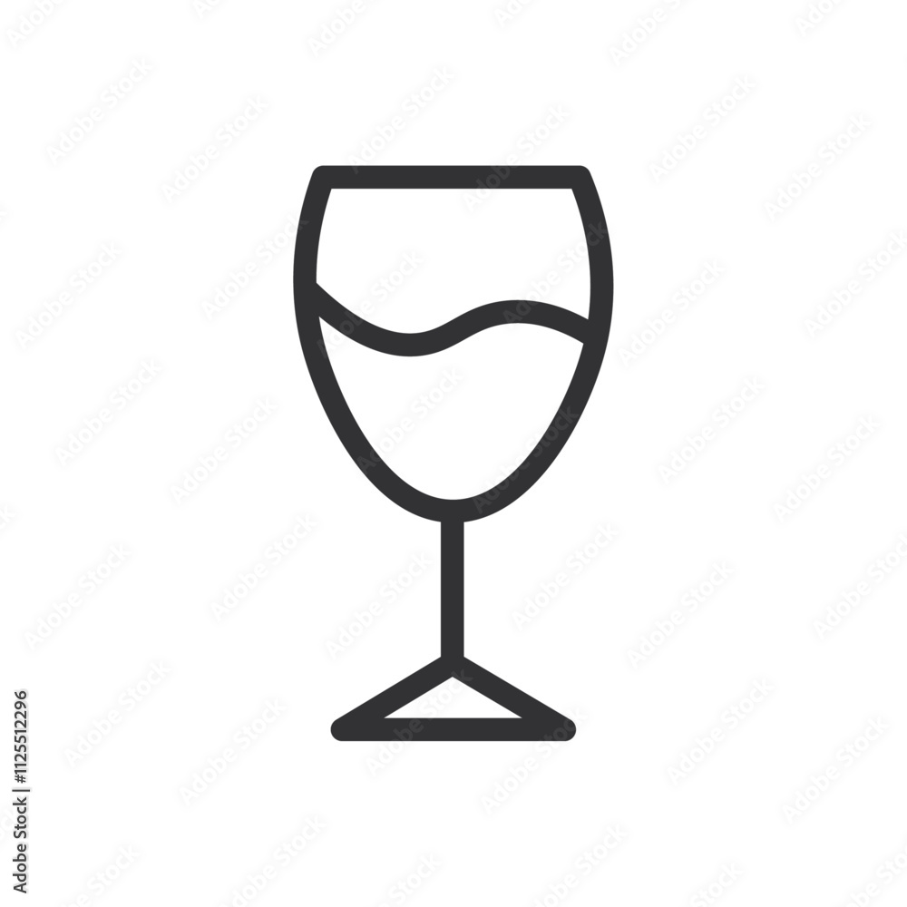 Champagne glass icon Vector logo outline Champagne glass icon Vector logo outline