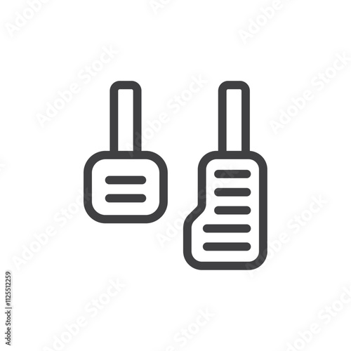 Car pedal icon Vector logo outline
