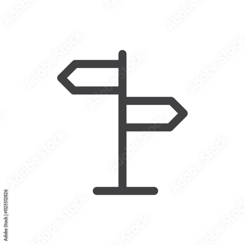 direction board icon Vector logo outline