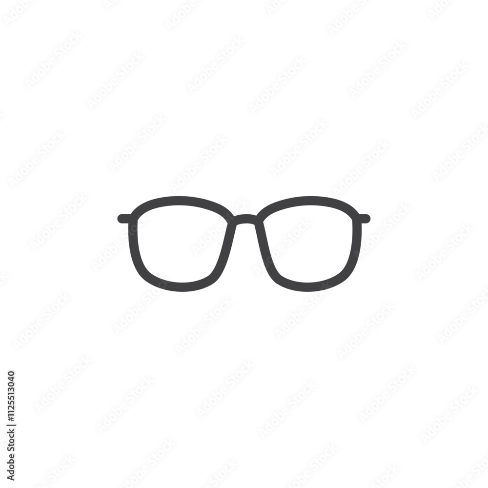 Eye Glasses icon Vector logo outline Eye Glasses icon Vector logo outline