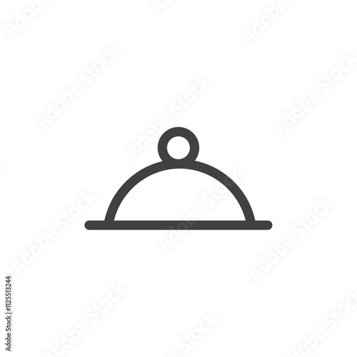 Food platter icon Vector logo outline