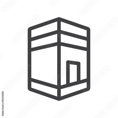 Kaaba icon Vector logo outline