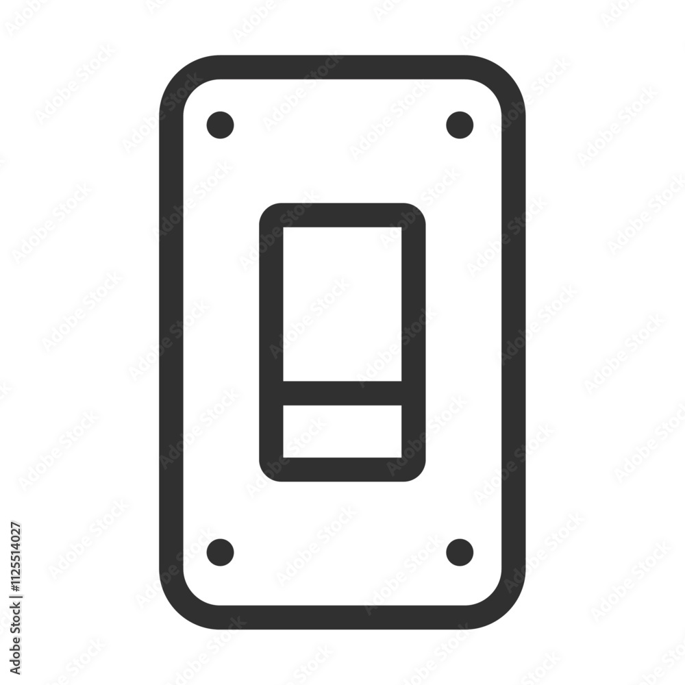 Light switch icon Vector logo outline Light switch icon Vector logo outline