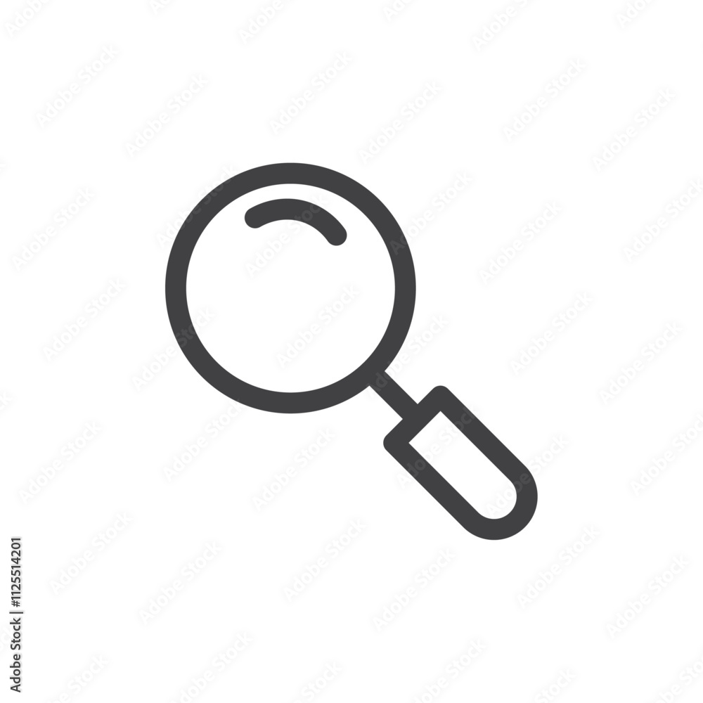 Magnifying glass icon Vector logo outline Magnifying glass icon Vector logo outline