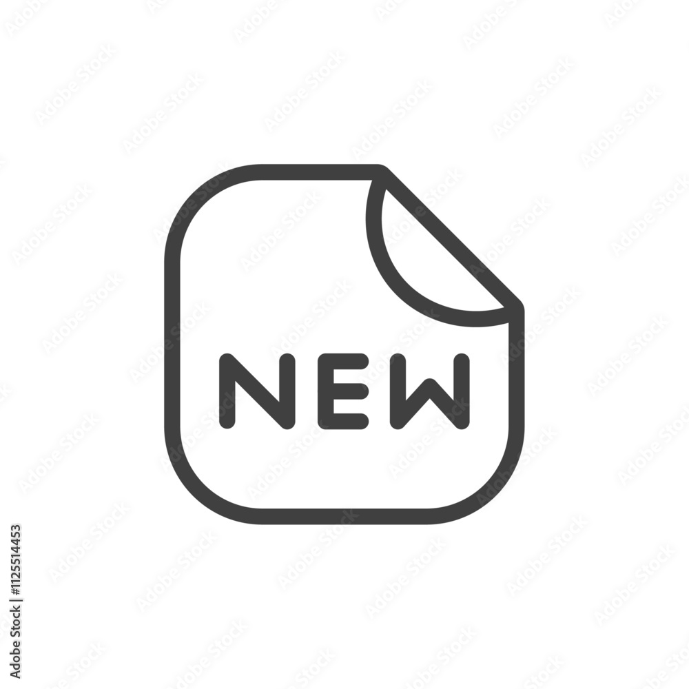 New sticker icon Vector logo outline New sticker icon Vector logo outline