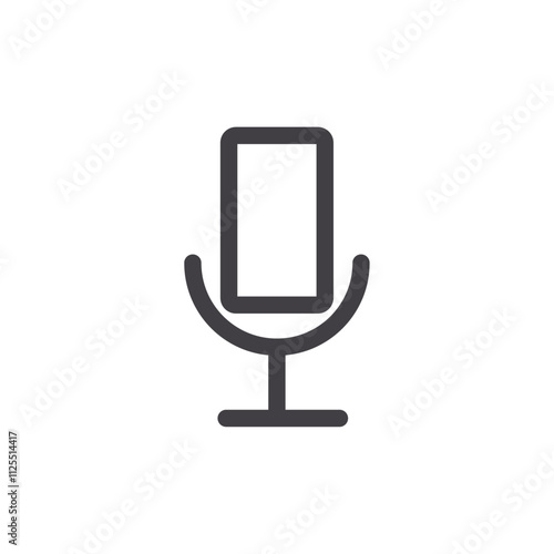 microphone icon Vector logo outline