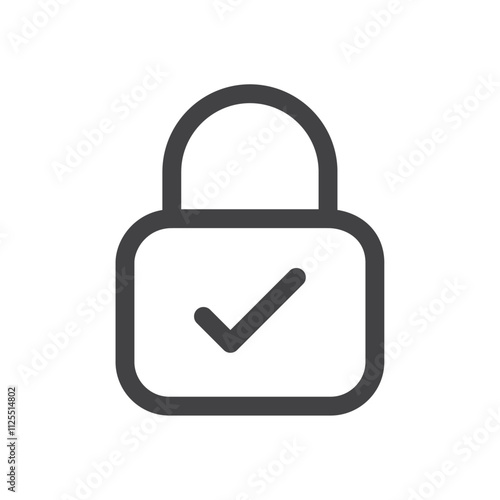 Password Safety icon Vector logo outline