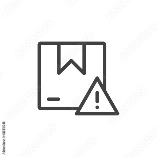 Product defect label icon Vector logo outline