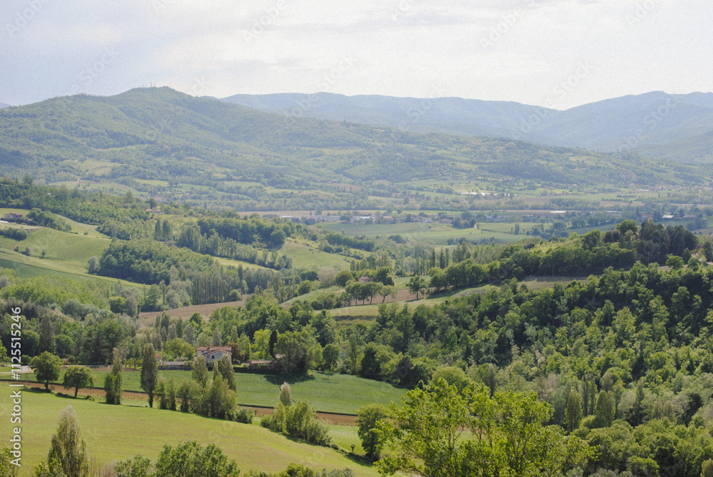 Hillside view of Montone, Umbria, Italy. Hillside view of Montone, Umbria, Italy.