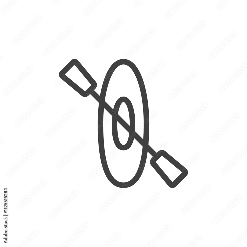 Row boat icon Vector logo outline Row boat icon Vector logo outline
