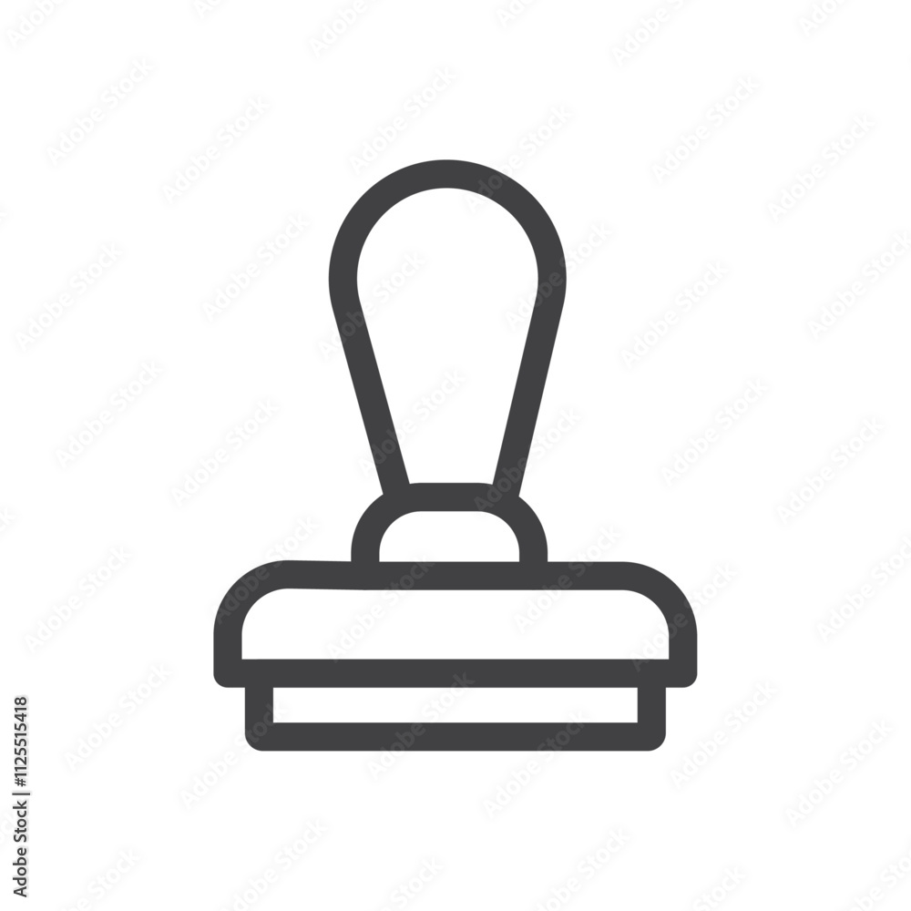 Rubber stamp icon Vector logo outline Rubber stamp icon Vector logo outline
